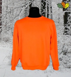 sweat-fluo-haute-visibilite-col-rond-chasse-chasseur-face