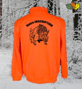 sweat-fluo-haute-visibilite-col-zip-chasse-chasseur-sanglier