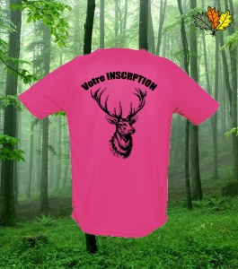 teeshirt_rose_chasse_femme_fille_cerf